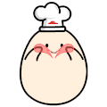 卡通 爱心 厨师帽 鸡蛋 红脸蛋