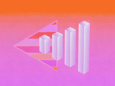设计 柱子 三角形 粉色