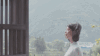 美女 侧脸 微风 高山