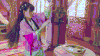 美女 长发 怎么线穿不上呢 粉色