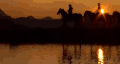倒影 加拿大不列颠哥伦比亚省风光 夕阳 旅游 纪录片 落日 骑马 黄昏