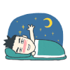 卡通 睡觉 月亮 星星