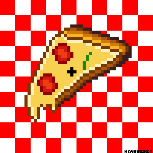 像素 pixel 融化 披萨