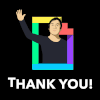 动画 搞笑 再见 手 男人 感谢 thank you