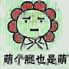 花瓣头皱眉 托腮 萌个腿