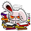 兔子 疯了 学习 好多书