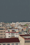 下雨 高空 城市 阴沉