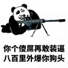你个傻屌再敢装逼 八百里外爆你狗头 熊猫人 嘚瑟