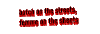 红色 易懂的 animatedtext 在街道上 女人 上 • 布奇