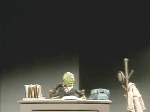 工作 电视 克米特 青蛙克米特 酿造的 芝麻街 工作 书桌 老式电视