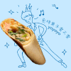 煎饼果子 美食 男孩 音符