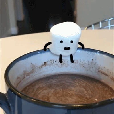 萌萌的生命力 创意 棉花糖 咖啡