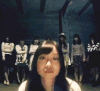美女 长发 黑 动作