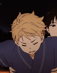 境界的彼方 男孩 和服 说话