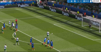 法国vs爱尔兰 2016欧洲杯 进球 激情