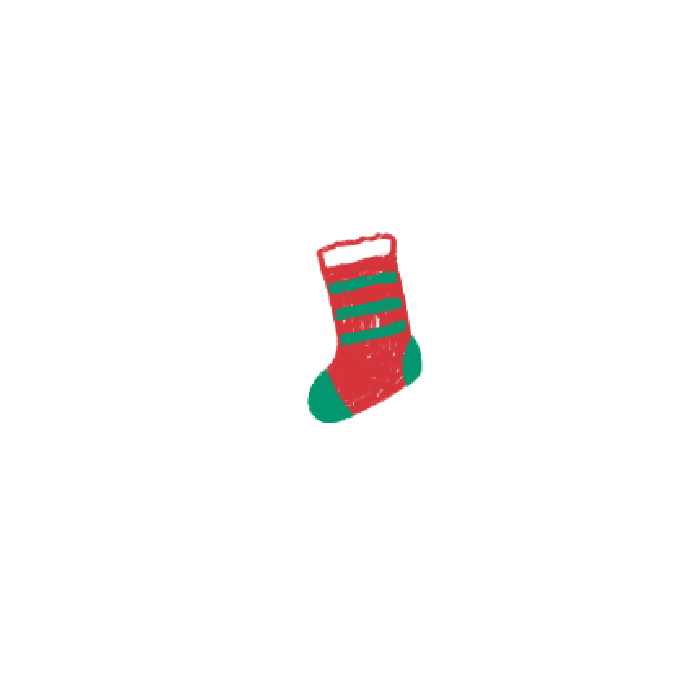 圣诞 袜子 红绿相间 礼物
