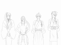 女孩 跳舞 组合 手绘
