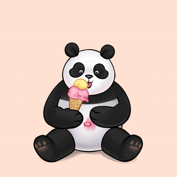 熊猫 卡通 冰淇淋
