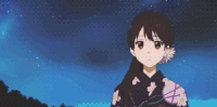 烟花 美女 发呆 夜色