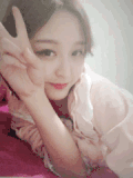 美女 剪刀手 我爱你 嘴型