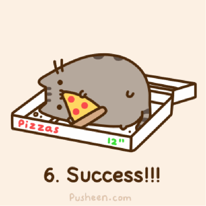 动漫 猫咪 可爱 吃披萨