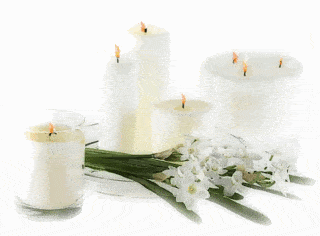 蜡烛 白色 火苗 花朵