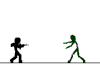 热血 僵尸 枪击 疯狂 黑白 动画 简笔画 stick figure