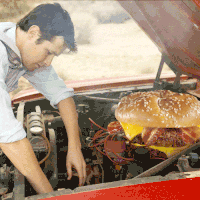 汉堡包 引擎盖 修车 食物