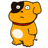 卡通 狗狗 眨眼 张嘴