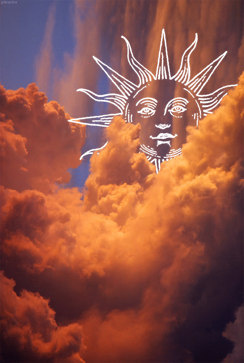 插画 太阳 云 clouds