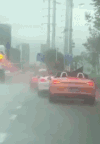 公路上 跑车 双闪 太逗了