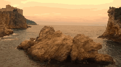 杜布罗夫尼克 海洋 礁石 纪录片 风景 黄昏