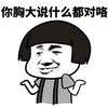你胸大说什么都对咯 摊手 无奈 坏笑