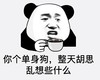 熊猫头 文字表情包 你个单身狗整天胡思乱想些什么 搞怪 逗 沙雕