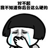 暴漫 文字表情包 对不起我不知道你后台这么硬的 搞笑 逗 魔性