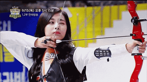 美女 韩国 比赛 搭弓射箭