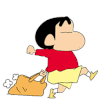 蜡笔小新 狂奔 可爱 搞笑 萌萌哒