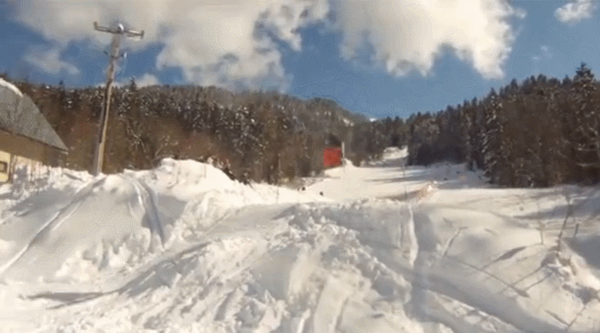 滑雪 雪地 摔倒