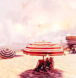 沙滩 遮阳伞 晒太阳 海边