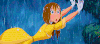 卡通 动漫 黄衣 女子 淋雨