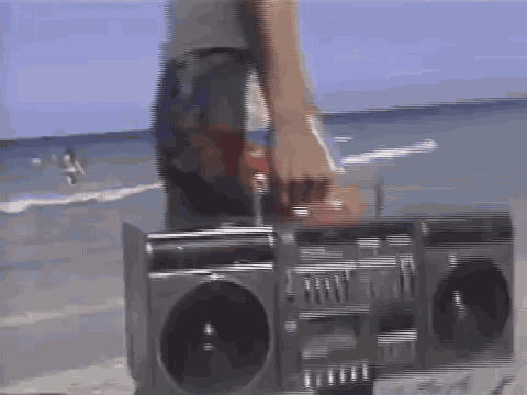 80年代, 党, 海滩, 收音机, 佛罗里达