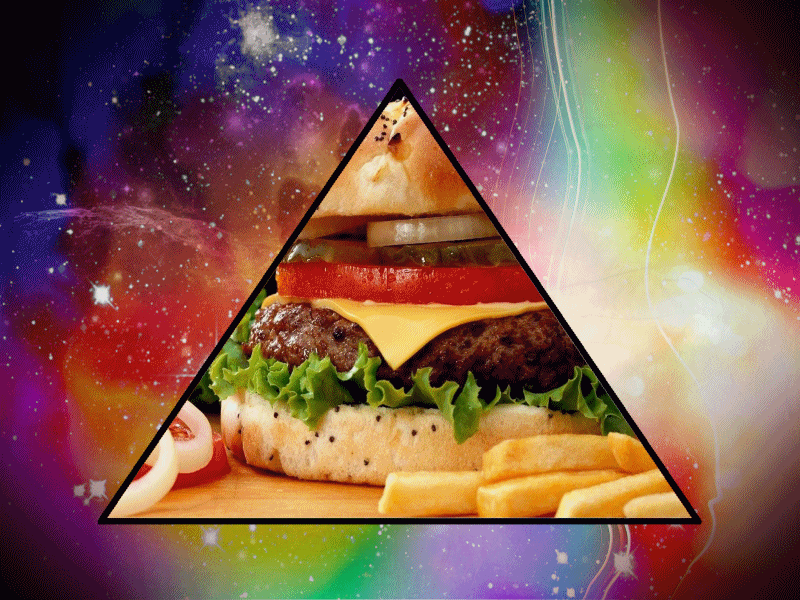 美食 三角 星系 汉堡 快餐