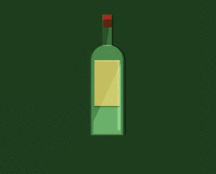 动态 瓶子 绿色 黄色