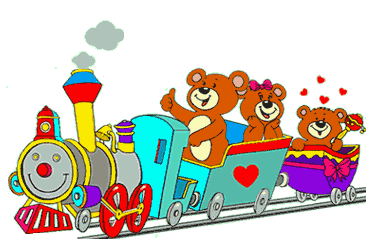 熊 火车 竖起大拇指 爱心