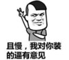 剪刀手 鄙视 挑事 我对你装的逼有意见