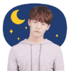 月亮 星星 困了 短发