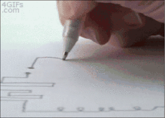 白纸 铅笔 金属 通电