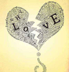 爱心 破碎 纯文字 LOVE