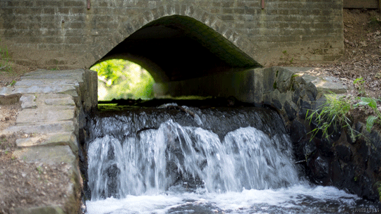 瀑布 自然 风景 流水 桥