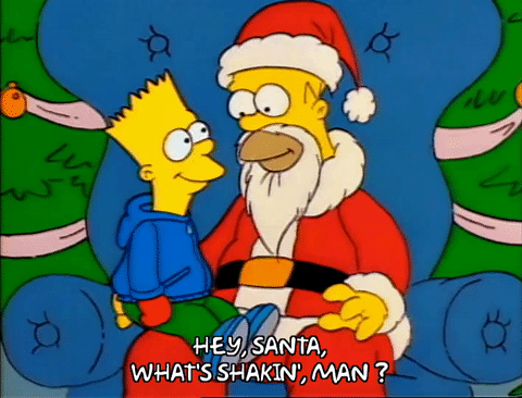 辛普森一家 圣诞 圣诞装扮 动画 节日 父子 christmas